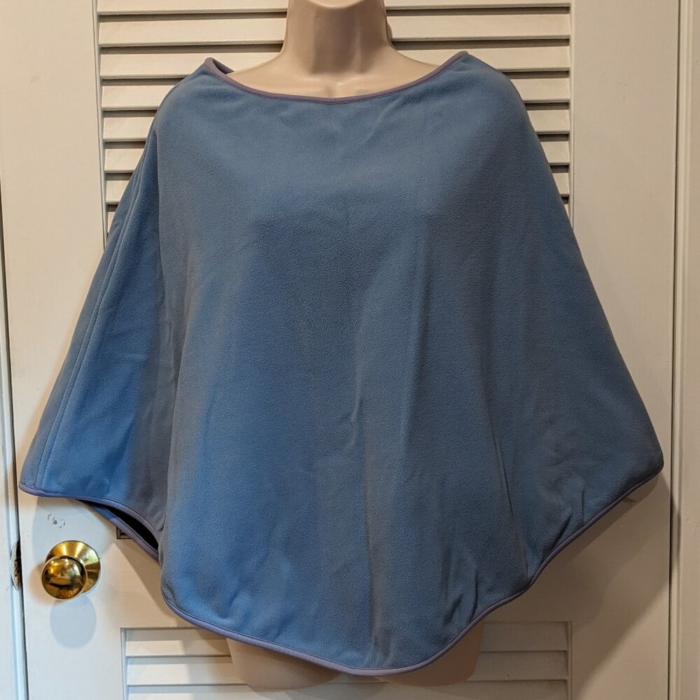 Light Blue Polar Fleece Poncho